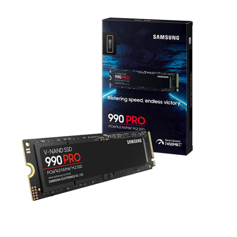 SAMSUNG 990 PRO SSD 2TB PCIe 4.0 M.2 Internal Solid State Drive, Fastest Speed for Gaming, Heat Control, Direct Storage and Memory Expansion for Video Editing, Heavy Graphics, MZ-V9P2T0B/AM